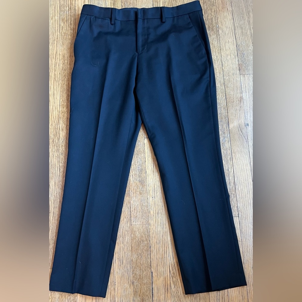 Express Photographer Fitted  2 Piece Suit Pants Jacket, pocket square.Never worn - Picture 10 of 15